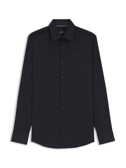BOSS EASY-IRON SLIM-FIT SHIRT IN COTTON POPLIN