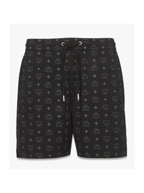 MCM MCM Monogram Print Shorts in ECONYL® in Black at Nordstrom