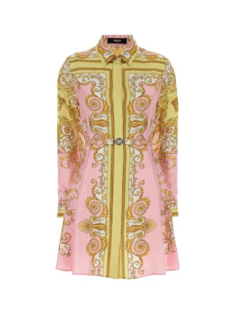 VERSACE Printed twill shirt dress
