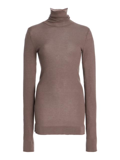 Lemaire Seamlesss High-Neck Wool Top grey
