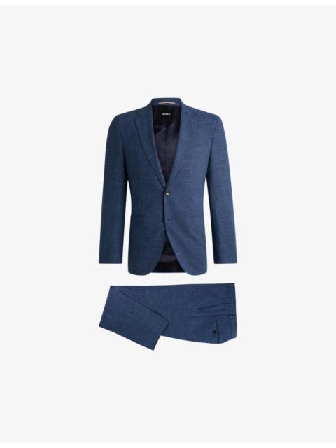 BOSS Regular-fit single-breasted stretch wool-blend suit