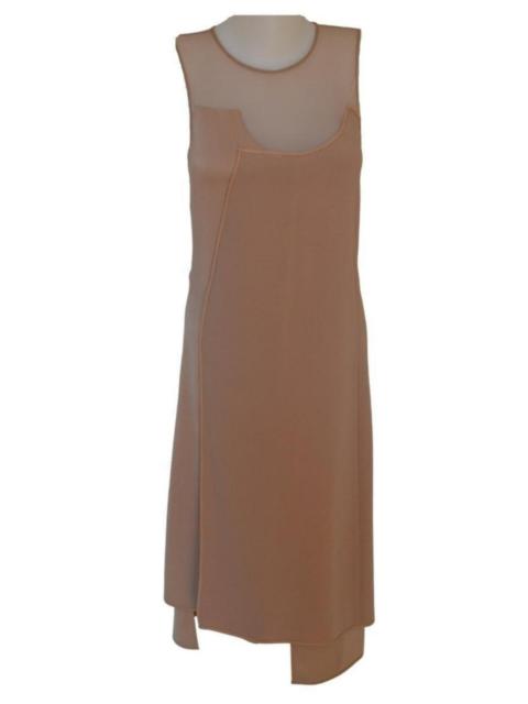 Other Designers Sleeveless Pleated Contrast-Tulle Dress