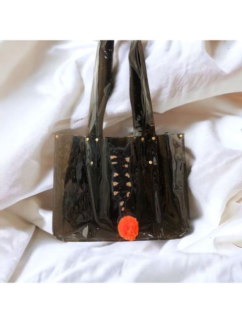 Other Designers handcrafted - Black Cat Tote | Appliqué Sequin pompom Cat Bag