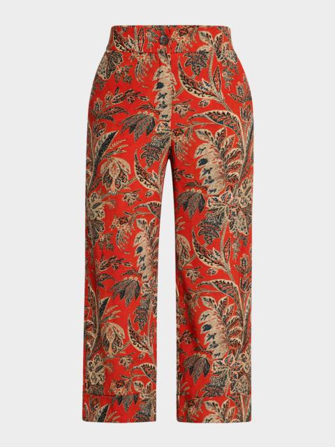 Pierre-Louis Mascia Cropped Floral-Print Pants