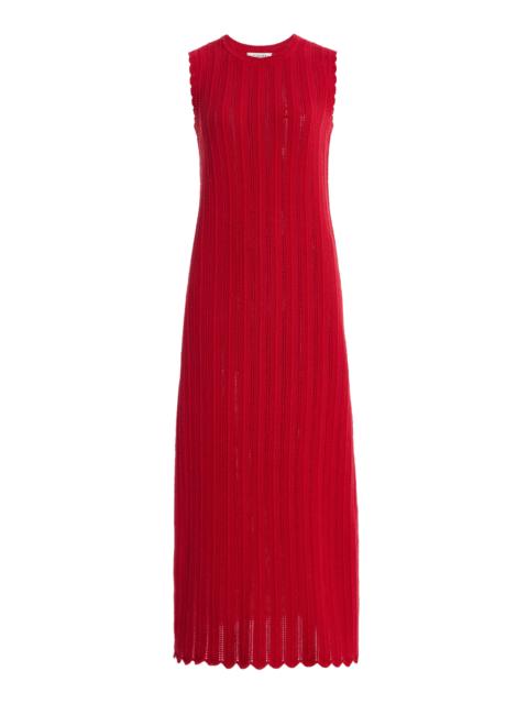 Altuzarra Sisi Merino Wool Dress red