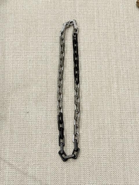 Louis Vuitton STEAL! Louis Vuitton Monogram Chain Necklace Silver Black