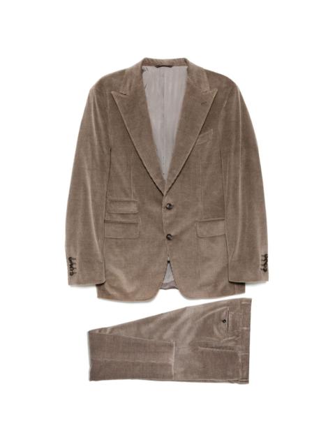 Canali corduroy single-breasted suits