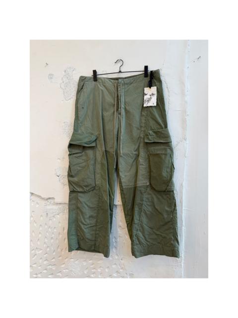 Greg Lauren Greg Lauren SAMPLE Army Tent Patchwork Wide Leg Cargo Pants