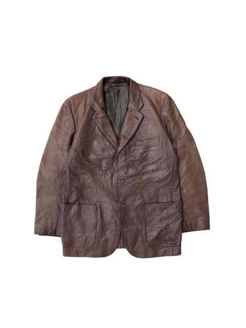 Other Designers Vintage Men's Bigi Cow Hide Blazer Leather Jacket