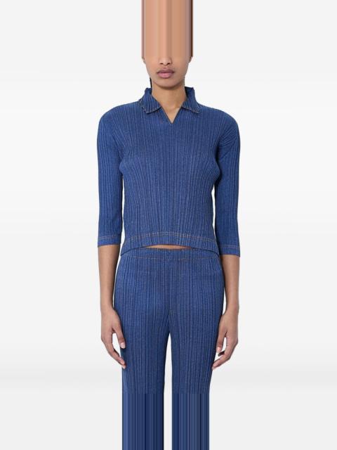pleated polo top