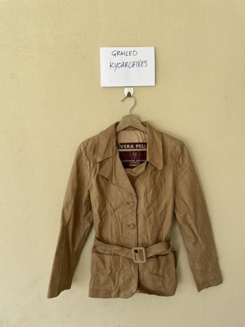 Other Designers Vera Pelle - VINTAGE VERA PELLE LEATHER JACKET/COAT