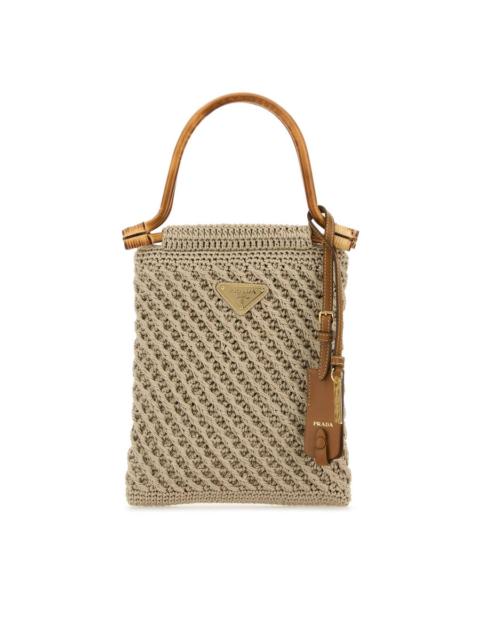Prada Prada Cappuccino Crochet Handbag