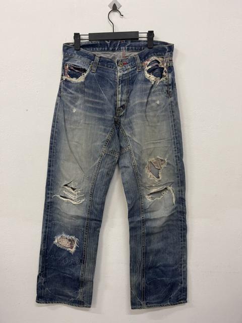 Other Designers Eternal × Japanese Brand - Eternal japan traditional floral theme distressed denim