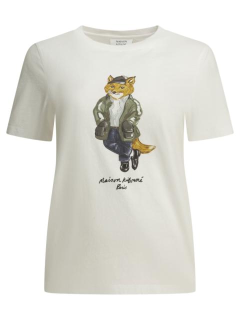 Maison Kitsuné Maison Kitsuné Weekend Fox Crew-neck T-shirt White