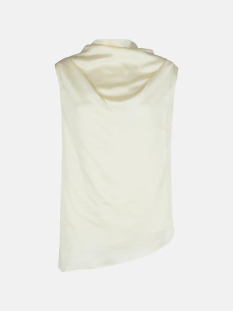 CREAM VISCOSE BLEND TANK TOP