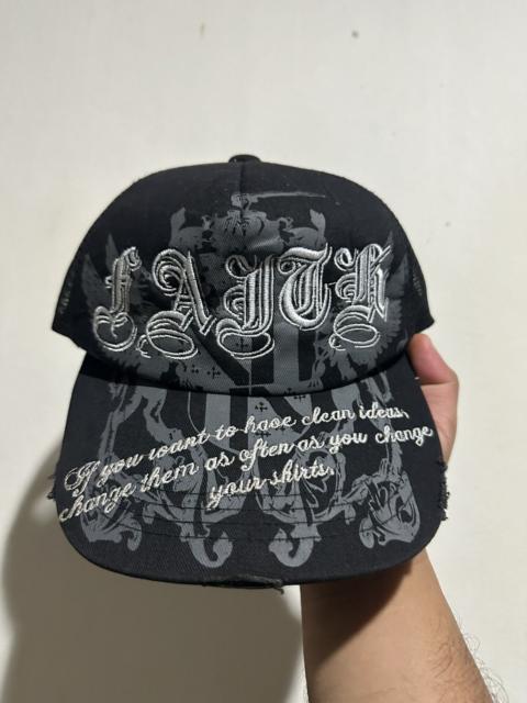 Other Designers Vintage - VTG FAITH Embroid Full Printed Trucker Hat