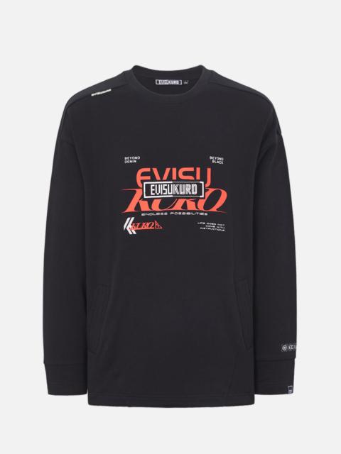 EVISU Eclipse Seagull Print Oversize Sweatshirt
