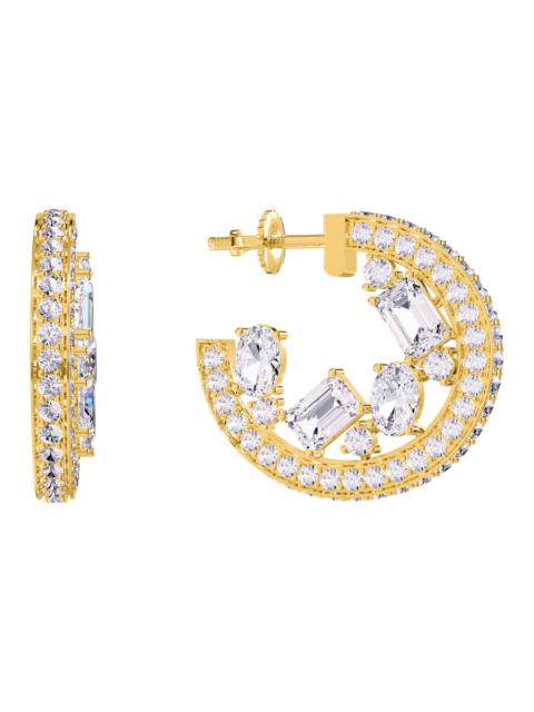 Other Designers Diamond2Deal 18k Vermeil Plated Silver 7.75 Ct Multi Shape Lab Grown Diamond Hoop Earrings VVS-VS, E