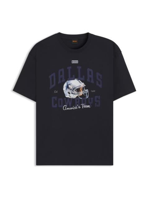 BOSS BOSS X DALLAS COWBOYS T-SHIRT WITH HELMET GRAPHIC