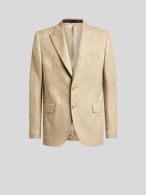 Etro COTTON-BLEND JACQUARD JACKET WITH PLACED FLORAL PAISLEY MOTIF