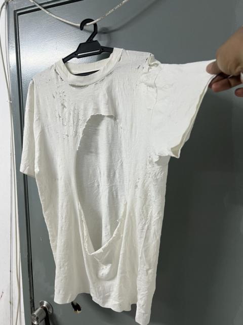 Other Designers VINTAGE THRASHED FADED WHITE PLAIN PAPER THIN ERD GRUNGE