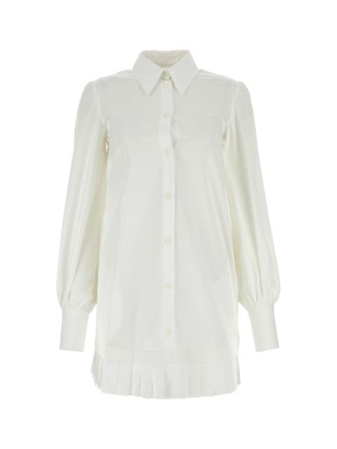 Off-White White poplin shirt mini dress