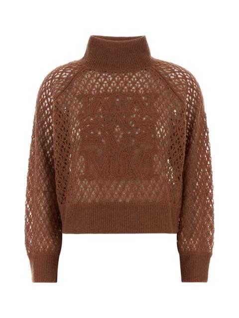 Max Mara Max Mara Women Antiqued Pink Crochet Faglia Sweater