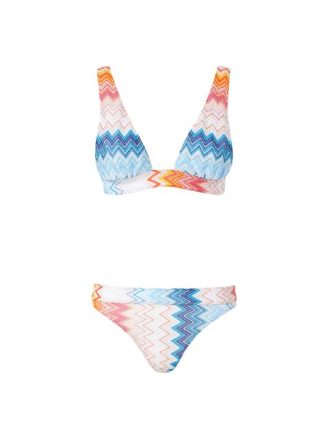 Missoni zigzag-knit bikini set