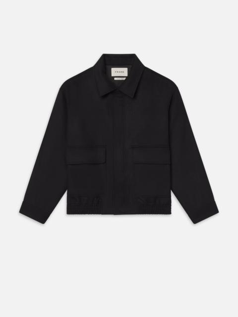 FRAME Wool Cashmere Blouson in Black