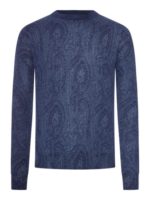 Etro Etro Men Paisley Sweater In Silk And Cashmere Blend
