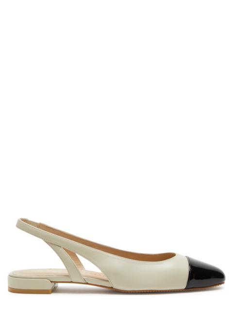Sleek leather slingback flats