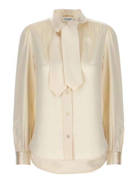 SAINT LAURENT Lavalliere silk shirt