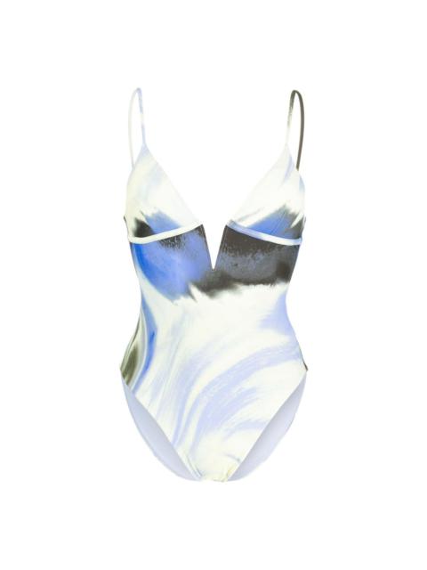 Maelle abstract-print swimsuit
