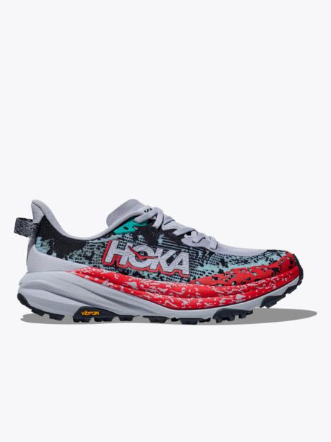 HOKA Women's Speedgoat 6 Shoes in Gull/Stormy Skies