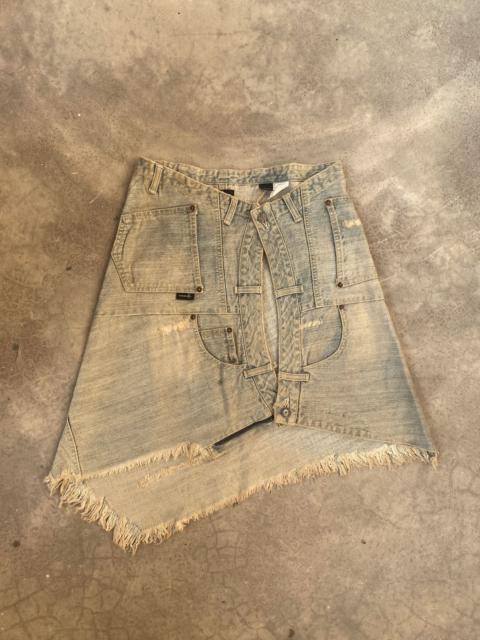 Distressed Denim - VON DUTCH DISTRESSED SKIRT