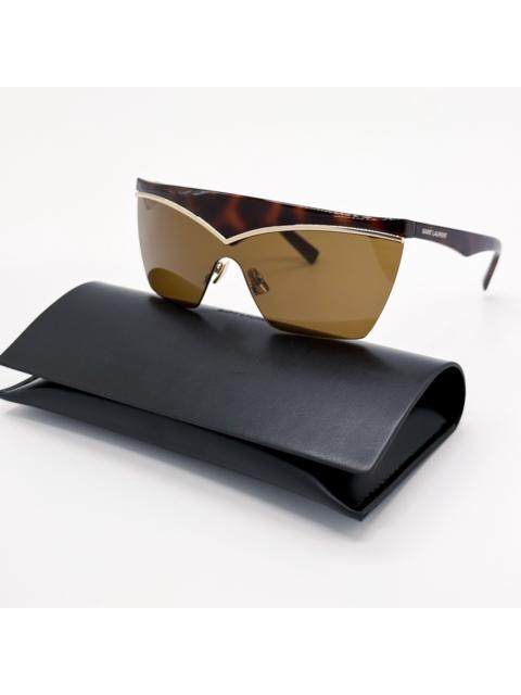 SAINT LAURENT NEW SAINT LAURENT SUNGLASSES SL614 MASK 002 HAVANA GOLD WOME