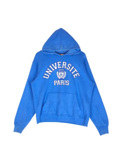 Other Designers Designer - UNIVERSITE PARIS Big Spellout Printed Logo Hood Sweatshirt