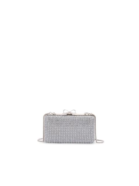 self-portrait Crystal Chainmail Clutch Bag