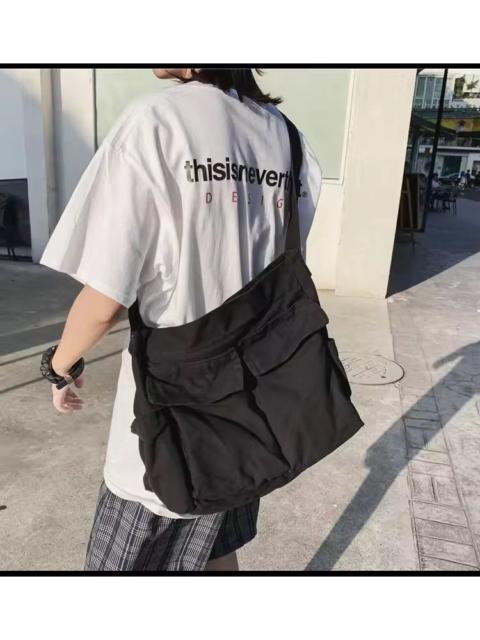 Other Designers Japanese Brand - Stylish Canvas Crossbody Shoulder Bag | 34x15x40 cm