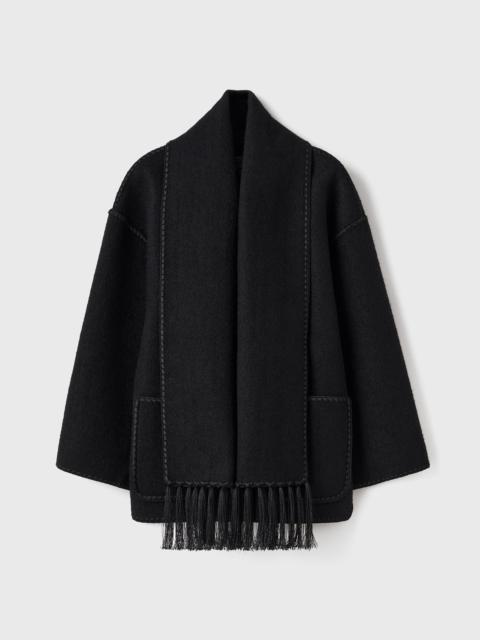 TOTEME Embroidered scarf jacket black