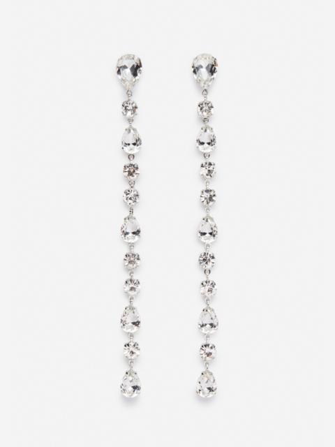 MAGDA BUTRYM Crystal cascade drop earrings in silver