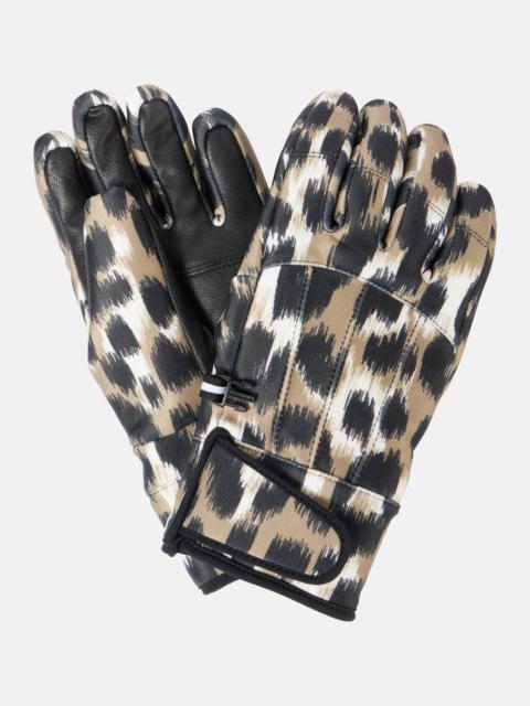 Fusalp Glacier leather-trimmed ski gloves