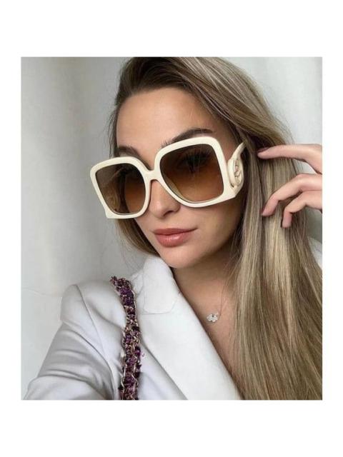 NEW GUCCI GG1326S 009 OVERSIZED IVORY WOMEN SUNGLASSES GUCCI