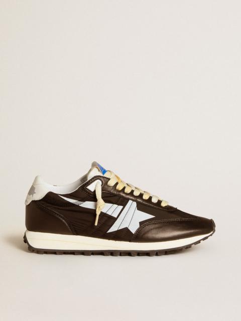 Golden Goose Women’s Marathon with black nylon upper and white star