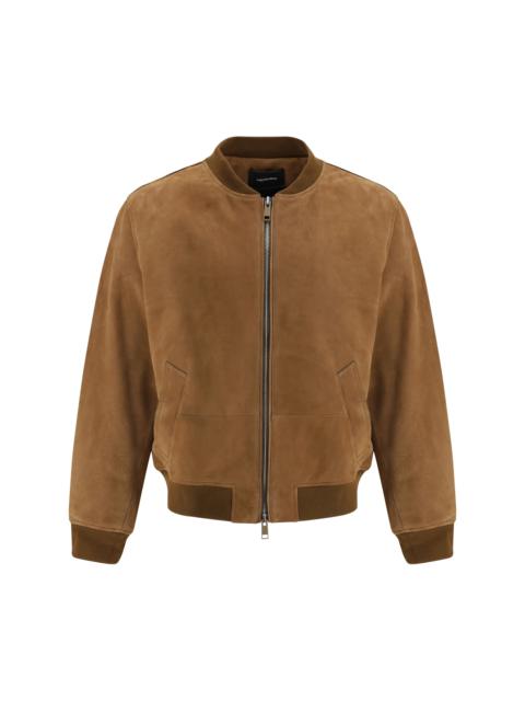 Yves Salomon Men Suede Bomber Jacket