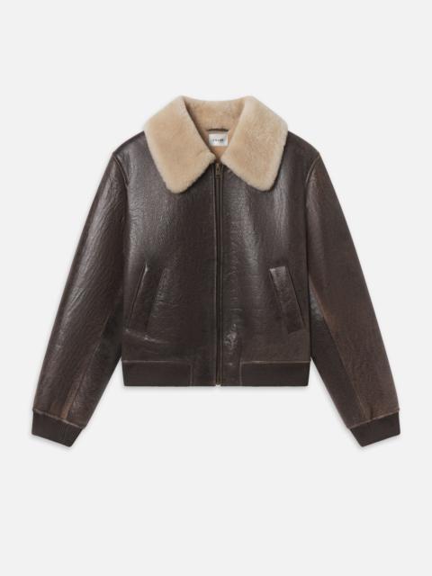 FRAME The Shrunken Shearling Bomber