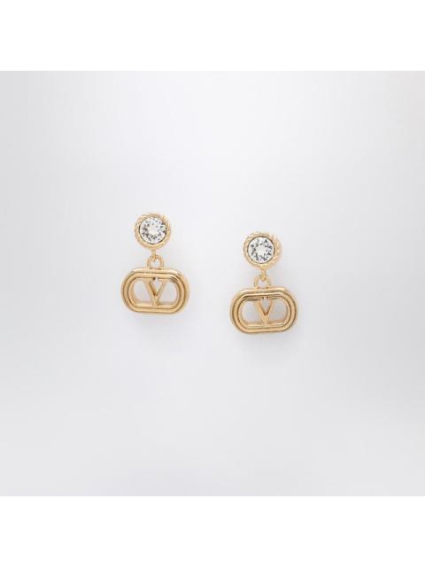 Valentino Valentino Garavani Gold Ovalette Earrings With Swarovski Crystals Women