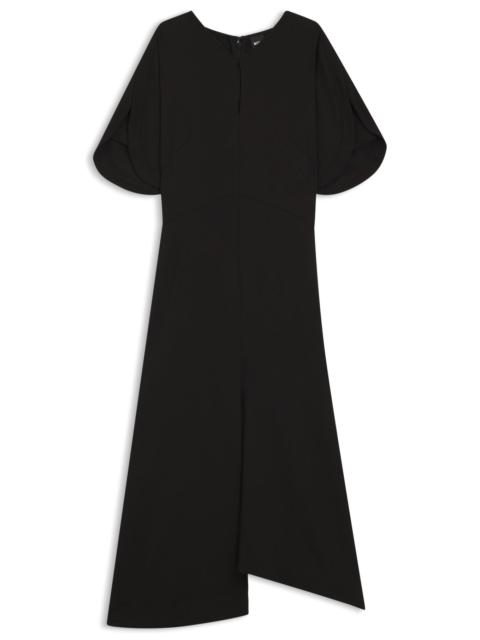 BOSS KEYHOLE-NECKLINE DRESS IN SOFT CREPE