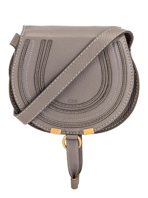 Chloé Small Marcie Grained Calfskin Saddle Bag