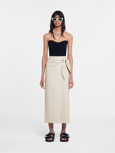 Nanushka Okobor™ Alt-Leather Sarong Skirt